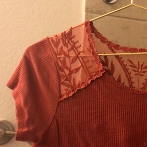 Altard state burnt Orange Lace top